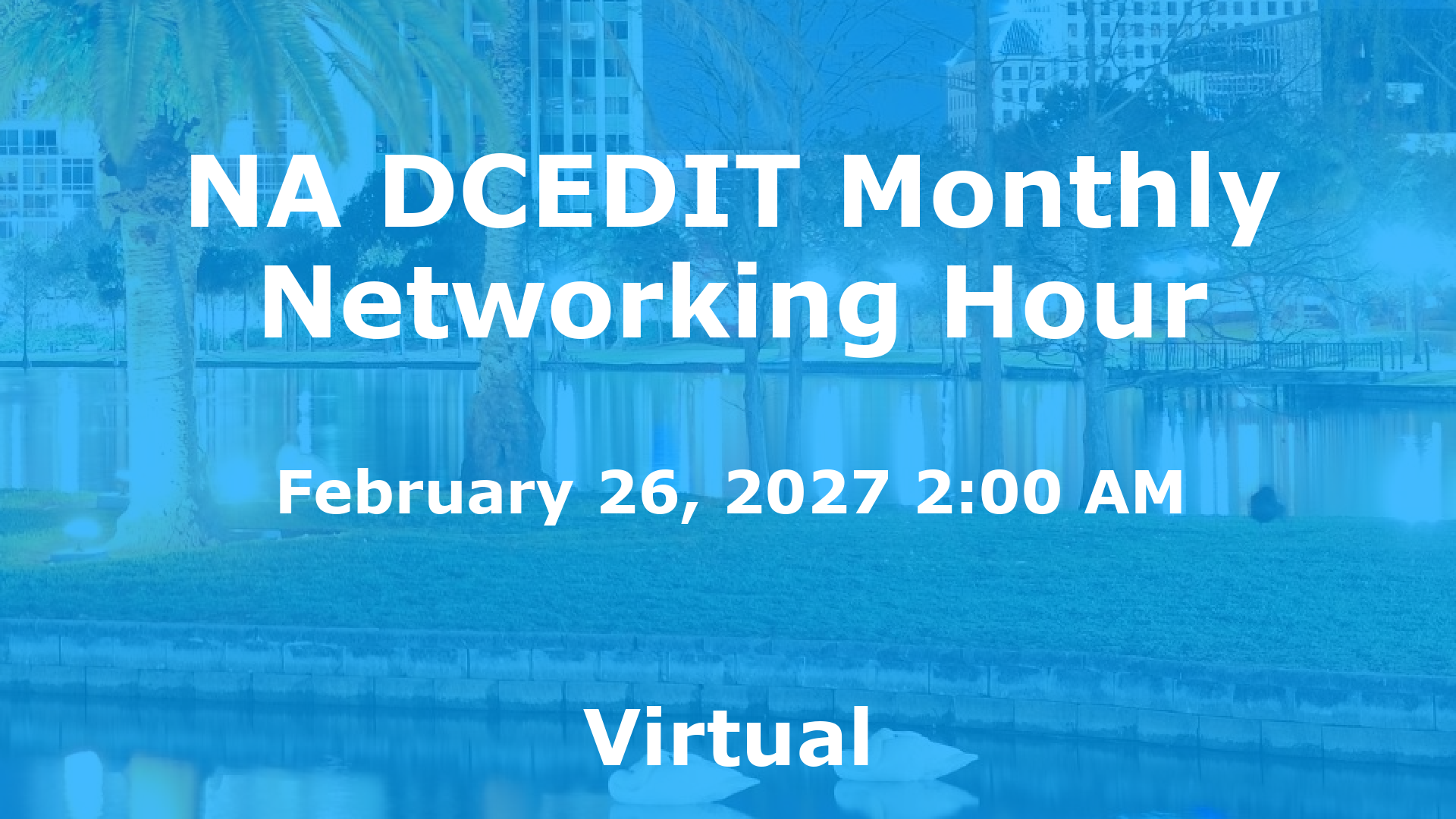 NA DCEDIT Monthly Networking Hour event image